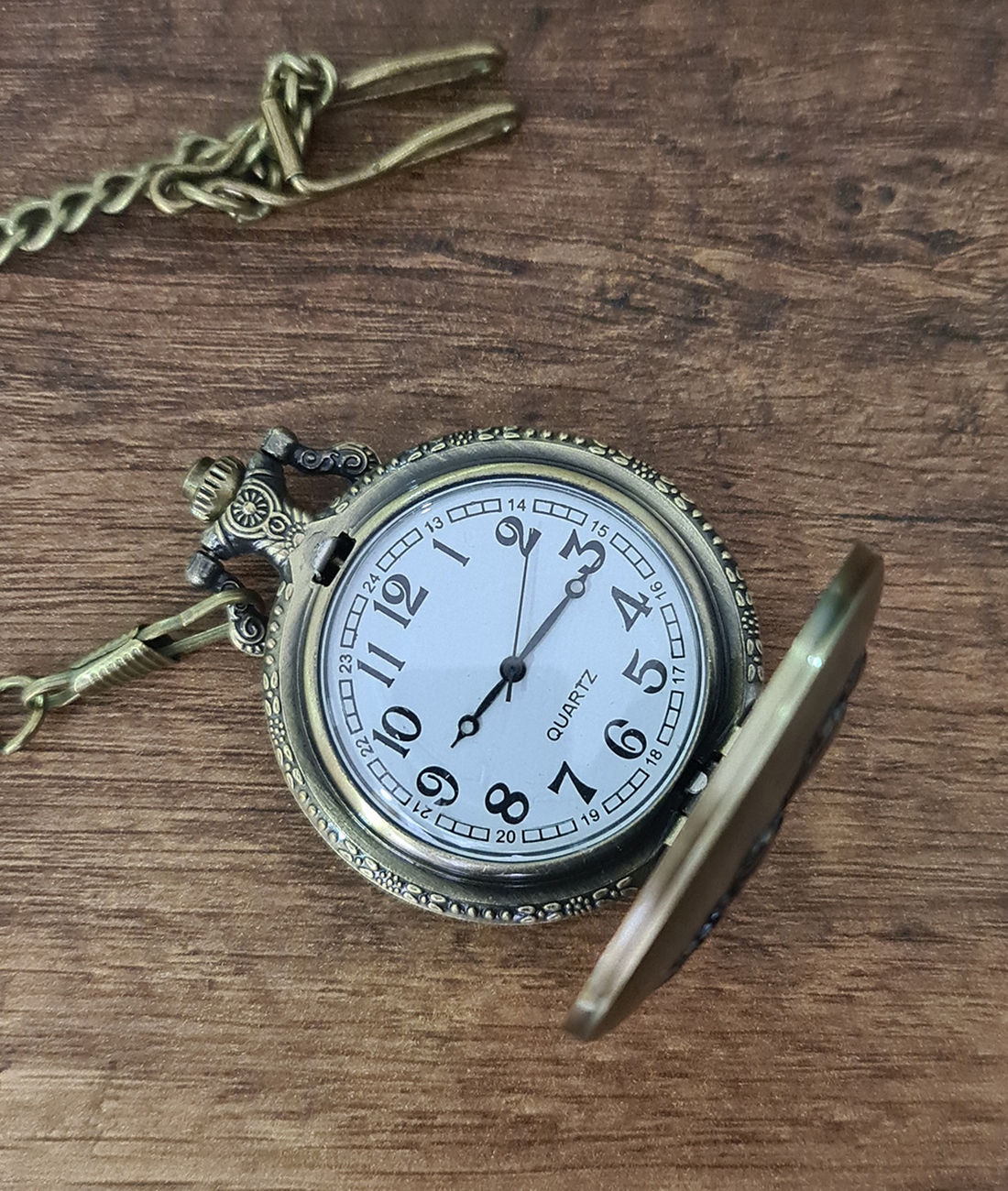 Reloj De Bolsillo Tren Ferrocarril + Estuche 